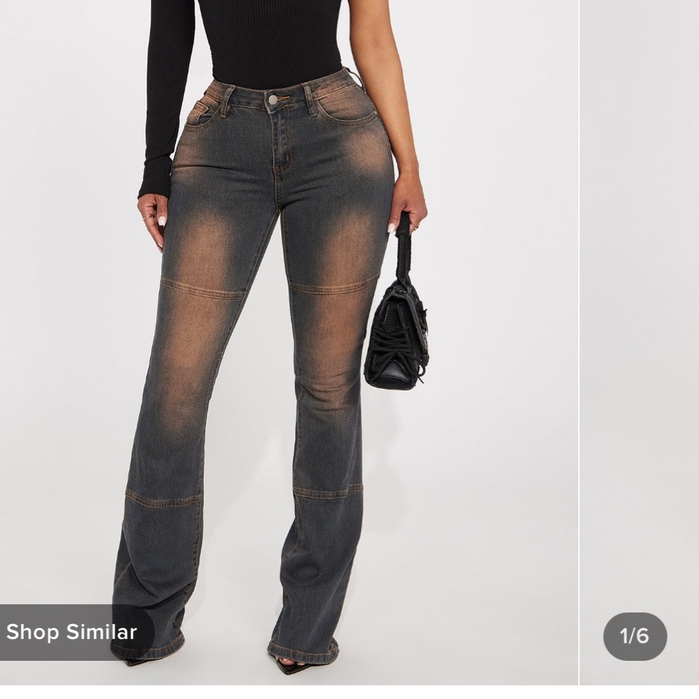 Dark wash flare jeans